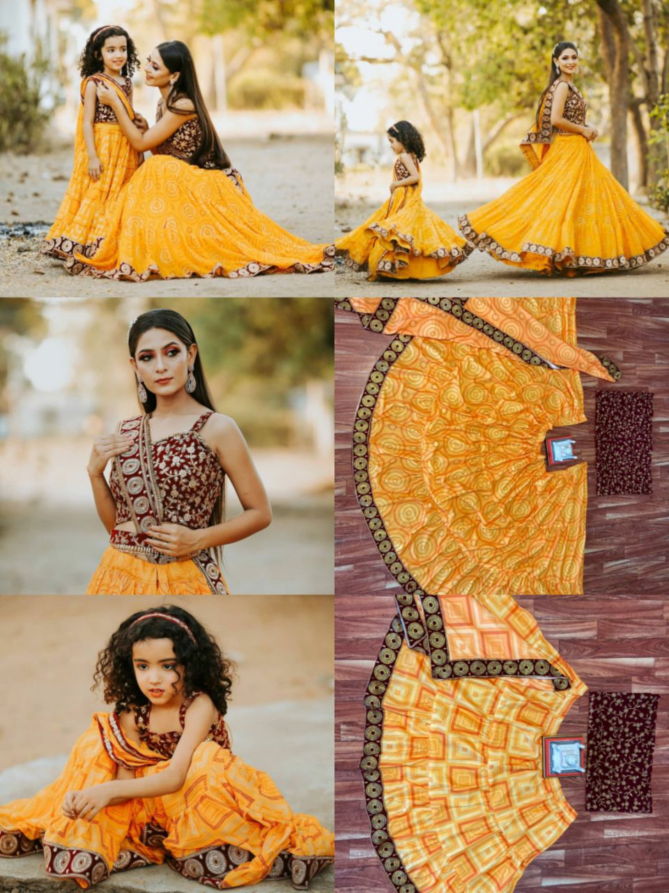 SATVIKA BY ASLIWHOLESALE 121 TO 124 SERIES NET MOTHER DAUGHTER LEHENGAS