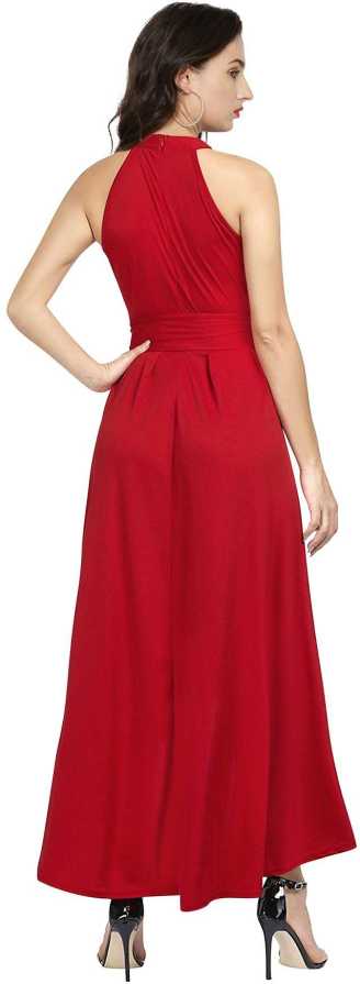 Women Drop Waist Red Dress 1