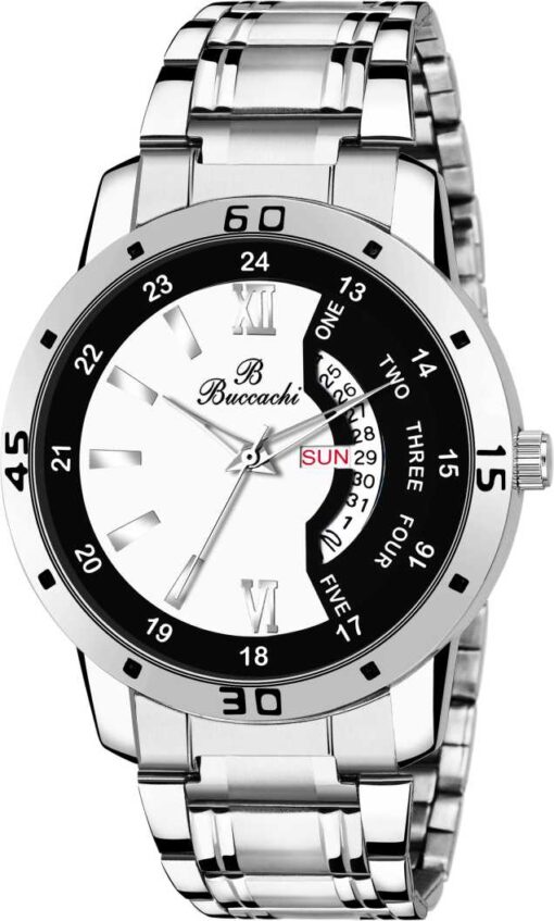 B G504 Day and Date Buccachi Analog Mens Watch sblack 2